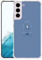 Siliconen Back Cover Geschikt voor Geschikt voor Samsung Galaxy S22 Plus Telefoonhoesje met doorzichtige rand Baby Rhino