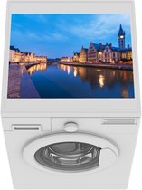 Wasmachine beschermer mat - Brugge - België - Water - Breedte 55 cm x hoogte 45 cm