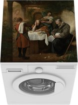 Wasmachine beschermer mat - De Emmaüsgangers - Jan Steen - Breedte 60 cm x hoogte 60 cm