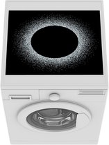 Wasmachine beschermer mat - Zilver glitter - Breedte 55 cm x hoogte 45 cm