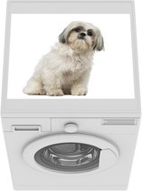 Wasmachine beschermer mat - Een Shih Tzu hond poseert voor de camera - Breedte 55 cm x hoogte 45 cm