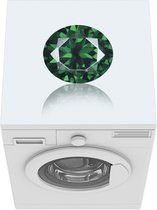 Wasmachine beschermer mat - Groene gesneden edelsteen - Breedte 60 cm x hoogte 60 cm