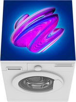 Wasmachine beschermer mat - Blauwe, magenta kleur in een gedraaide vorm - Breedte 60 cm x hoogte 60 cm