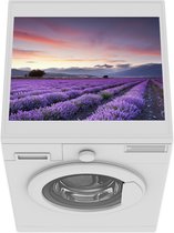 Wasmachine beschermer mat - Een lavendelveld bij zonsondergang - Breedte 55 cm x hoogte 45 cm