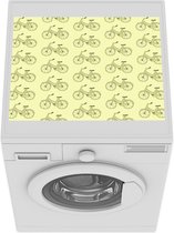 Wasmachine beschermer mat - Vintage - Fiets - Patronen - Breedte 55 cm x hoogte 45 cm