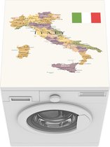 Wasmachine beschermer mat - Kaart van Italië - Breedte 60 cm x hoogte 60 cm