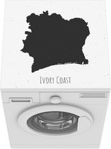 Wasmachine beschermer mat - Ivoorkust illustratie op een stoffige achtergrond - Breedte 60 cm x hoogte 60 cm