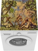 Wasmachine beschermer mat - Gevecht van de liefde - Schilderij van Paul Cézanne - Breedte 60 cm x hoogte 60 cm