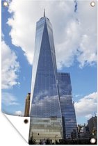 Muurdecoratie Het One World Trade Center in de Verenigde Staten in de zomer - 120x180 cm - Tuinposter - Tuindoek - Buitenposter