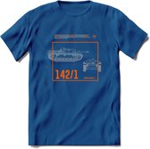 Stug 3 Tank Destroyer leger T-Shirt | Unisex Army Tank Kleding | Dames / Heren Tanks ww2 shirt | Blueprint | Grappig bouwpakket Cadeau - Donker Blauw - 3XL