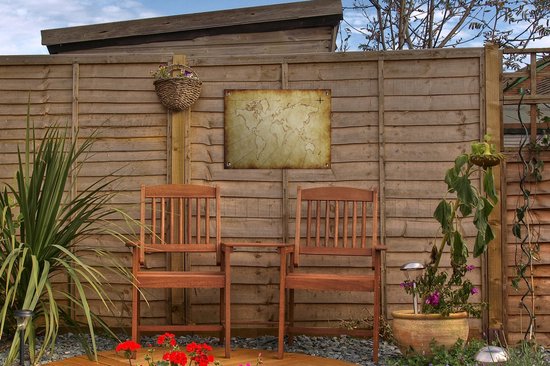 Décoration de Jardin Wereldkaart - Vintage - Marron - 40x30 cm