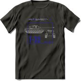 T32 Heavy tank leger T-Shirt | Unisex Army Tank Kleding | Dames / Heren Tanks ww2 shirt | Blueprint | Grappig bouwpakket Cadeau - Donker Grijs - L