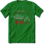 M18 Hellcat leger T-Shirt | Unisex Army Tank Kleding | Dames / Heren Tanks ww2 shirt | Blueprint | Grappig bouwpakket Cadeau - Donker Groen - 3XL