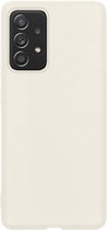 Hoesje Geschikt voor Samsung A53 Hoesje Siliconen Cover Case - Hoes Geschikt voor Samsung Galaxy A53 Hoes Back Case - Wit.