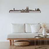 Skyline Oostende Notenhout 165 Cm Wanddecoratie Voor Aan De Muur Met Tekst City Shapes