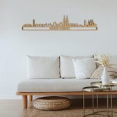 Skyline Oostende Eikenhout 165 Cm Wanddecoratie Voor Aan De Muur Met Tekst City Shapes