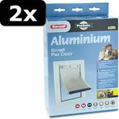 2x KATTENLUIK 600 ALUMINIUM WIT