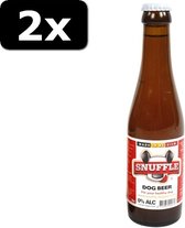 2x SNUFFLE DOG BEER RUND FLES 25CL