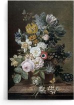 Walljar - Eelkema - Witte Bloemen - Muurdecoratie - Poster.