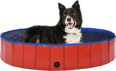 vidaXL Hondenzwembad inklapbaar 160x30 cm PVC rood
