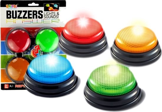 Thumbnail van een extra afbeelding van het spel Buzzer spel - set van 4 - met licht - en geluid