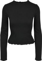 Urban Classics Longsleeve top -S- Rib Turtleneck Zwart