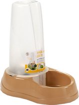 water- of droogvoerdispenser 650 ml PP bruin