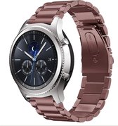 Stalen Smartwatch bandje - Geschikt voor  Samsung Gear S3 stalen band - brons-goud - Strap-it Horlogeband / Polsband / Armband