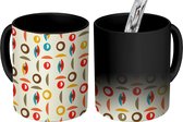 Magische Mok - Foto op Warmte Mokken - Koffiemok - Design - Cirkels - Jaren 50 - Magic Mok - Beker - 350 ML - Theemok