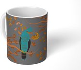 Mok - Koffiemok - Design - Jungle - Vogels - Dieren - Mokken - 350 ML - Beker - Koffiemokken - Theemok