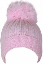 babymuts PomPom meisjes acryl roze