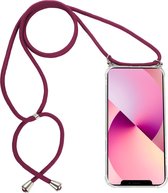 H.K. backcover/achterkant/hoesje met koord tint Samsung Galaxy A71 + Glasfolie