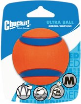speelbal Ultra Ball rubber 6 cm oranje/blauw