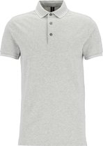 Profuomo slim fit polo - stretch katoen pique - grijs melange -  Maat: M