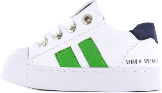 Sneakers | Jongens | white green | Leer | Shoesme | Maat 21