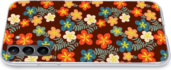 Coque Samsung Galaxy S21 - Rétro - Motifs - Fleurs - Années 1970 - Coque de téléphone en Siliconen -