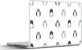 Laptop sticker - 10.1 inch - Design - Dieren - Pinguïn - 25x18cm - Laptopstickers - Laptop skin - Cover
