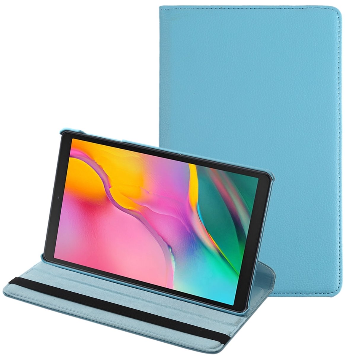 Mobigear Tablethoes geschikt voor Samsung Galaxy Tab A 10.1 (2019) Hoes | Mobigear DuoStand Draaibare Bookcase - Blauw