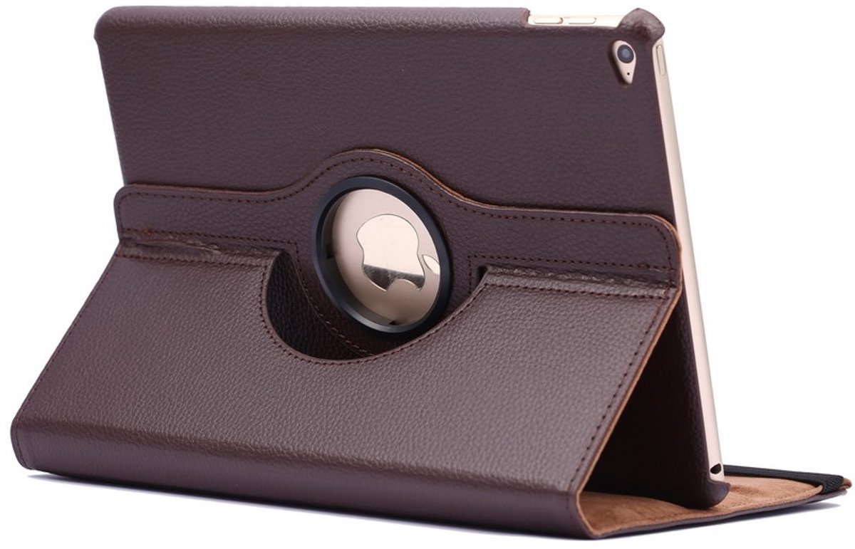 Mobigear Tablethoes geschikt voor Apple iPad Air 2 (2014) Hoes | Mobigear DuoStand Draaibare Bookcase - Bruin