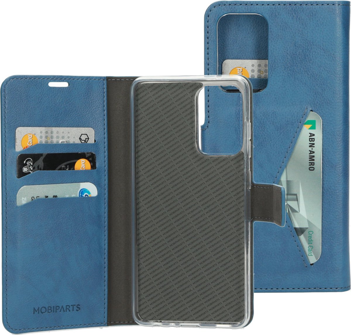 Samsung Galaxy A52 Hoesje - Mobiparts - Classic Wallet Serie - Kunstlederen Bookcase - Blauw - Hoesje Geschikt Voor Samsung Galaxy A52