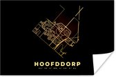 Poster Hoofddorp - Stadskaart - Kaart - Plattegrond - 180x120 cm XXL