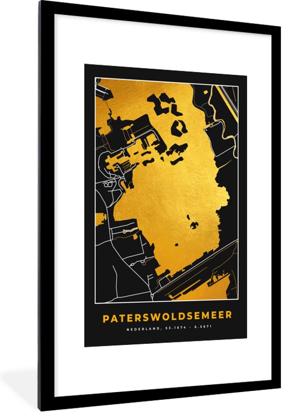 Fotolijst Incl Poster Kaart Plattegrond Stadskaart Nederland Bol