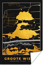 Poster Groote Wielen - Nederland - Kaart - Plattegrond - Stadskaart - 120x180 cm XXL