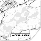Poster Kagerplassen - Nederland - Kaart - Plattegrond - Stadskaart - 50x50 cm