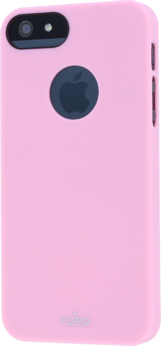 Apple iPhone 5/5s/SE Hoesje - Puro - Soft Touch Serie - Hard Kunststof Backcover - Roze - Hoesje Geschikt Voor Apple iPhone 5/5s/SE