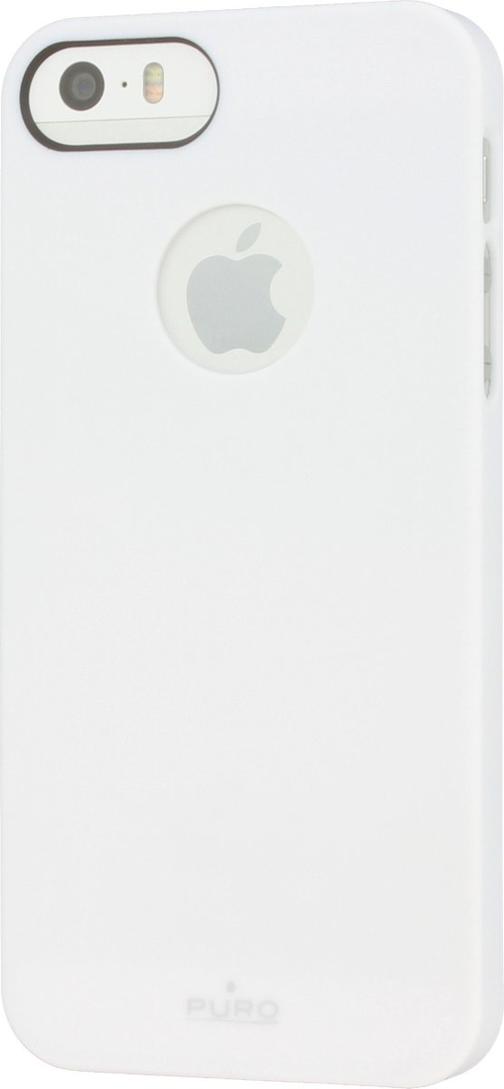 Apple iPhone 5/5s/SE Hoesje - Puro - Soft Touch Serie - Hard Kunststof Backcover - Wit - Hoesje Geschikt Voor Apple iPhone 5/5s/SE