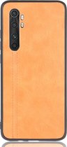 Mobigear Hoesje geschikt voor Xiaomi Mi Note 10 Lite Telefoonhoesje | Mobigear Stitch Backcover | Mi Note 10 Lite Case | Back Cover - Oranje