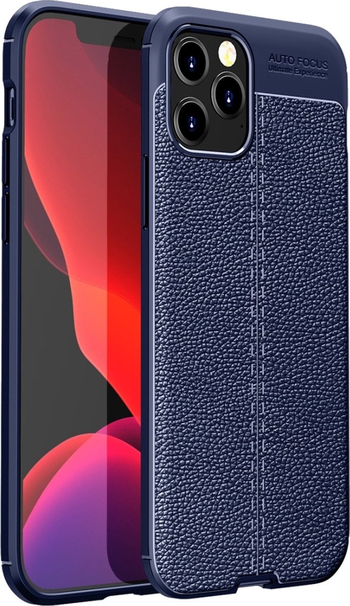 Mobigear Hoesje geschikt voor Apple iPhone 12 Pro Telefoonhoesje Flexibel TPU | Mobigear Luxury Backcover | iPhone 12 Pro Case | Back Cover - Blauw