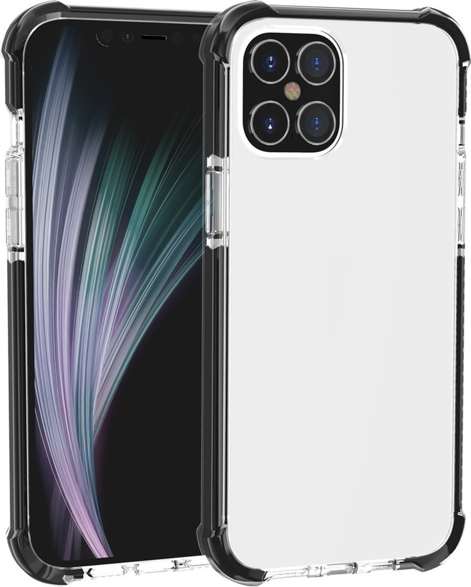 Mobigear Hoesje geschikt voor Apple iPhone 12 Pro Telefoonhoesje Hardcase | Mobigear Full Bumper Backcover Shockproof | Schokbestendig iPhone 12 Pro Telefoonhoesje | Anti Shock Proof - Zwart