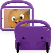 Mobigear Tablethoes geschikt voor Apple iPad 8 (2020) Kinder Tablethoes met Handvat | Mobigear Buddy - Paars